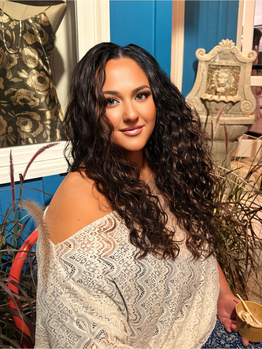 White Lace Off-Shoulder Boho Top | Plus Size Sheer overlay cover up